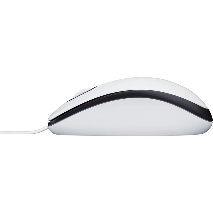 Logitech M100 Maus mit Kabel, 1000 DPI Optischer Sensor, USB-Anschluss, 3 Tasten, Für Links- und Rechtshänder, PC-Mac - weiß, Englische Verpackung – Bild 4