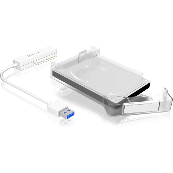 RaidSonic ICY BOX IB-AC703-U3 - Speichergehäuse mit Datenanzeige, Netzanzeige, EasySwap Mechanism - 6,4 cm (2.5'') - SATA 6Gb/s - 600MBps - USB3.0 - weiß (IB-AC703-U3) – Bild 3