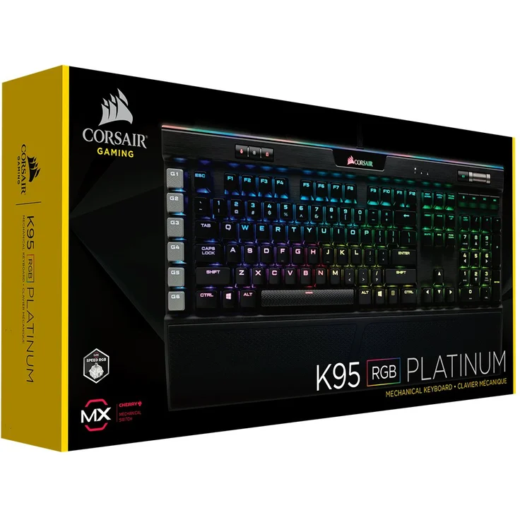CORSAIR Gaming K95 RGB PLATINUM Mechanical - Tastatur - hinterleuchtet - USB - Deutsch QWERTZ - CHERRY MX Speed - Schwarz (CH-9127014-DE) – Bild 6