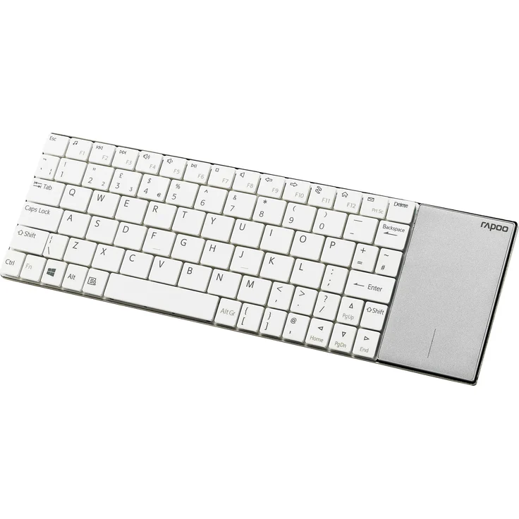 Rapoo E2710 - Tastatur - mit Touchpad - kabellos - 2.4 GHz - Deutsch QWERTZ - weiß – Bild 2