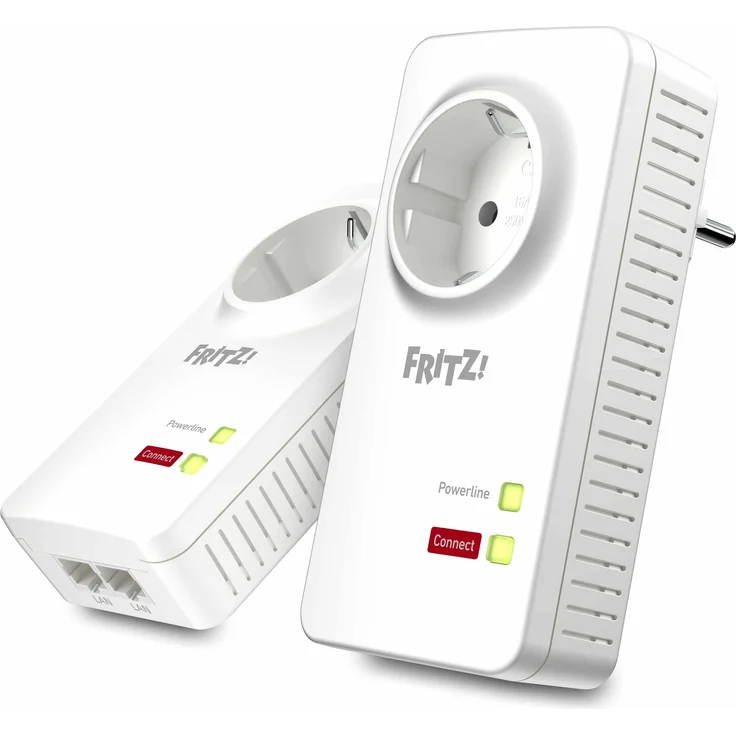 AVM FRITZ!Powerline 1220 Set / 1220E Set (1,200 MBit-s, 2x Gigabit-LAN je Adapter, ideal für NAS-Anwendungen und HD-Streaming, deutschsprachige Version) weiß – Bild 6