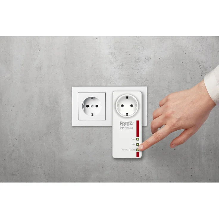 AVM FRITZ!Powerline 1220 / 1220E Einzeladapter (1.200 MBit-s, 2 x Gigabit-LAN, ideal für NAS-Anwendungen und HD-Streaming) – Bild 8