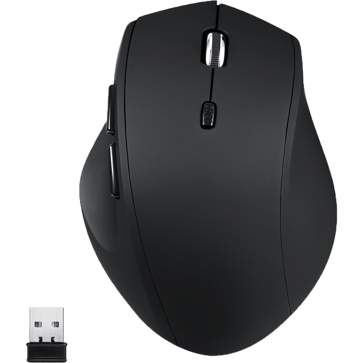 Vivanco Silent Mouse, Funk Maus, leise, geräuscharm, ergonomisch, kabellos, Wireless, 800-1600 DPI umschaltbar kaum Klickgeräusche – Bild 2