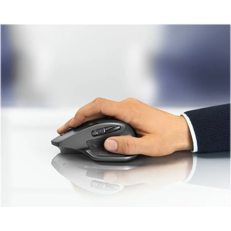 Logitech MX Master 2S Kabellose Maus, Bluetooth und 2.4GHz Verbindung via Unifying USB-Empfänger, 4000 DPI Sensor, Wiederaufladbarer Akku, Multi-Device, 7 Tasten, PC-Mac-iPadOS - graphit-schwarz – Bild 8