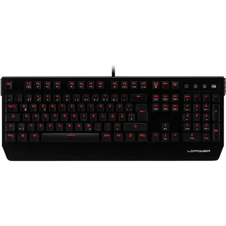 LC Power LC-KEY-MECH-1 - Tastatur - hinterleuchtet - USB - QWERTZ - Deutsch - CHERRY MX Red - Schwarz - (LC-KEY-MECH-1) – Bild 2