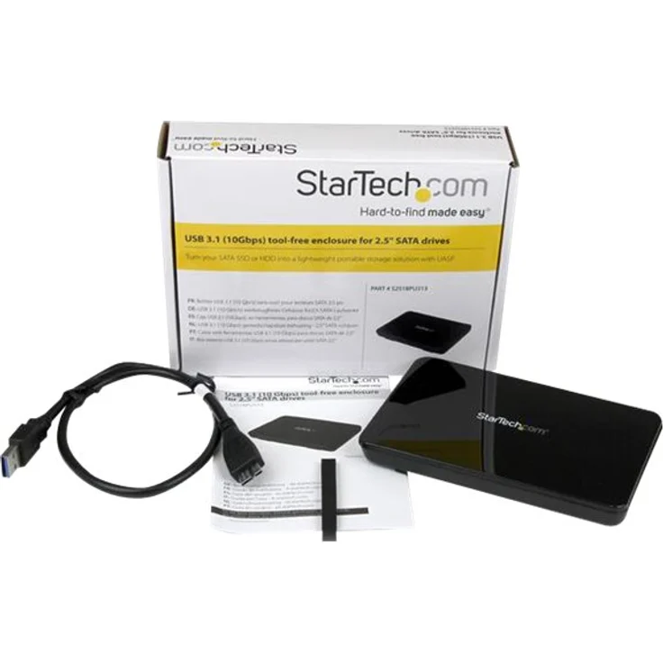 StarTech.com USB 3.1 (10 Gbit-s) werkzeugloses Festplattengehäuse für 2,5 Zoll SATA Laufwerke, Ultra-fast USB 3.1 HDD Gehäuse – Bild 3
