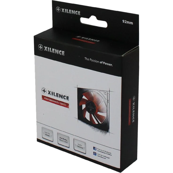 Xilence Performance C Series XPF92.R - Gehäuselüfter - 92 mm - Schwarz, Rot (XF038) – Bild 4