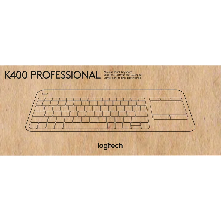 Logitech K400 Plus Kabellose TV-Tastatur mit Touchpad, 2.4 GHz Verbindung via Unifying USB-Empfänger, Programmierbare Multimedia-Tasten, Windows-Android-ChromeOS, Englisches QWERTY-Layout - schwarz – Bild 4