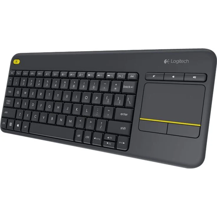 Logitech K400 Plus Kabellose TV-Tastatur mit Touchpad, 2.4 GHz Verbindung via Unifying USB-Empfänger, Programmierbare Multimedia-Tasten, Windows-Android-ChromeOS, Englisches QWERTY-Layout - schwarz – Bild 5