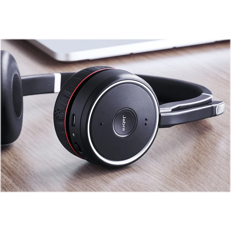 Jabra Evolve 75 UC Wireless Stereo On-Ear Headset, Unified Communications zertifizierte Kopfhörer mit langer Akkulaufzeit, USB Bluetooth Adapter, VoIP-Headset, schwarz – Bild 12