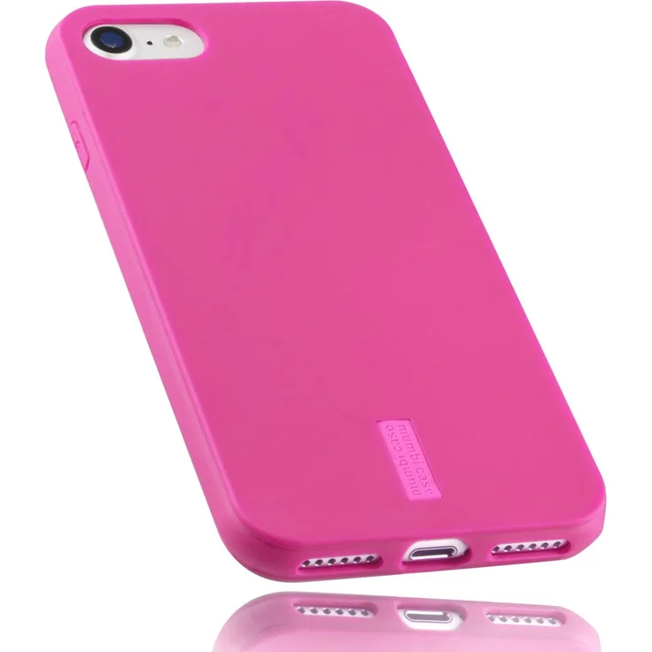 mumbi TPU Hülle rosa mit Logo für Apple iPhone 7/8/SE 2020/SE 2022