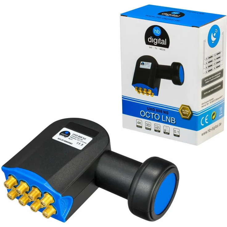 HB-DIGITAL UHD 808 NS Octo LNB, schwarz/blau
