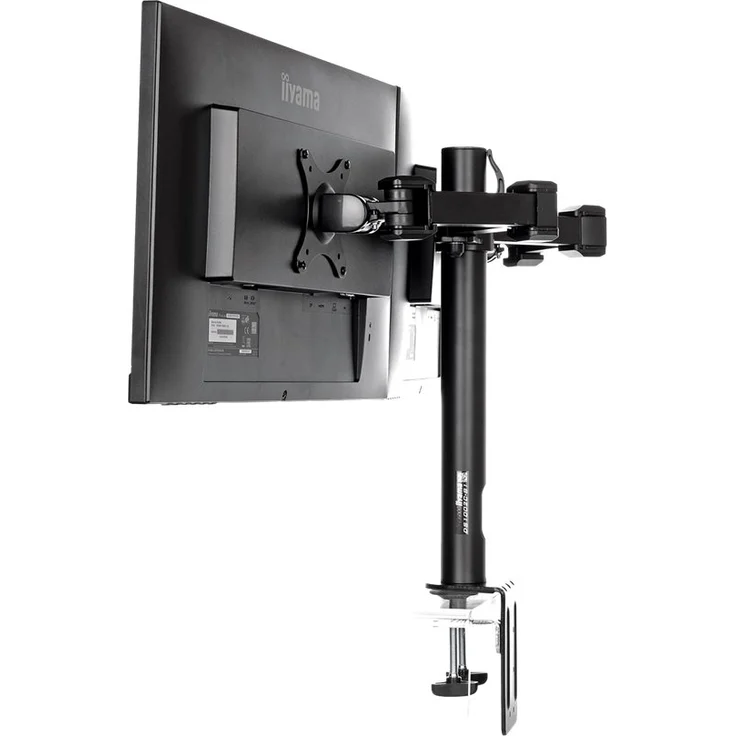 iiyama DS1002C-B1 Dual-Monitor Halterung, Tischklemme (für Displays bis 30 Zoll und maximal 10kg - Monitor) schwarz – Bild 4