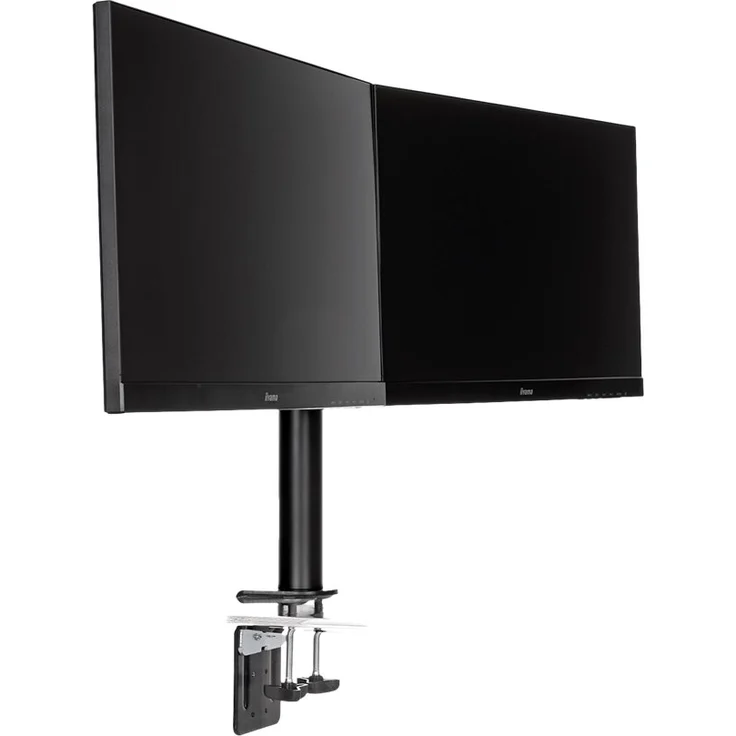 iiyama DS1002C-B1 Dual-Monitor Halterung, Tischklemme (für Displays bis 30 Zoll und maximal 10kg - Monitor) schwarz – Bild 5