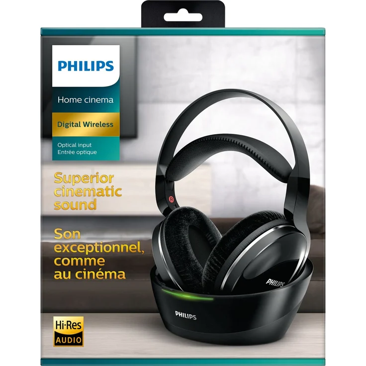 Philips SHD8850-12 Over-Ear Funkkopfhörer (offen, 30m Reichweite) schwarz – Bild 5