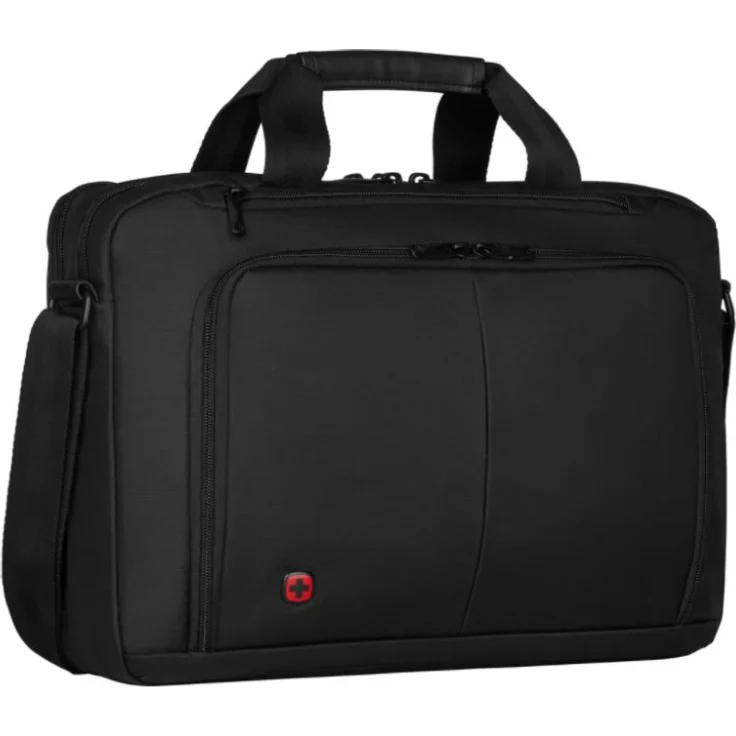 Wenger 601066 Source 16'' Laptop Aktentasche, gepolsterte Laptopfach mit iPad-Tablet - eReader Tasche in schwarz {8 Liter} – Bild 3