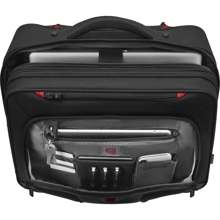 Wenger 600664 Transfer erweiterbar auf Rädern Laptop Aktentasche, gepolsterte Laptopfach mit iPad-Tablet - eReader Tasche in schwarz {18 Liter} – Bild 6