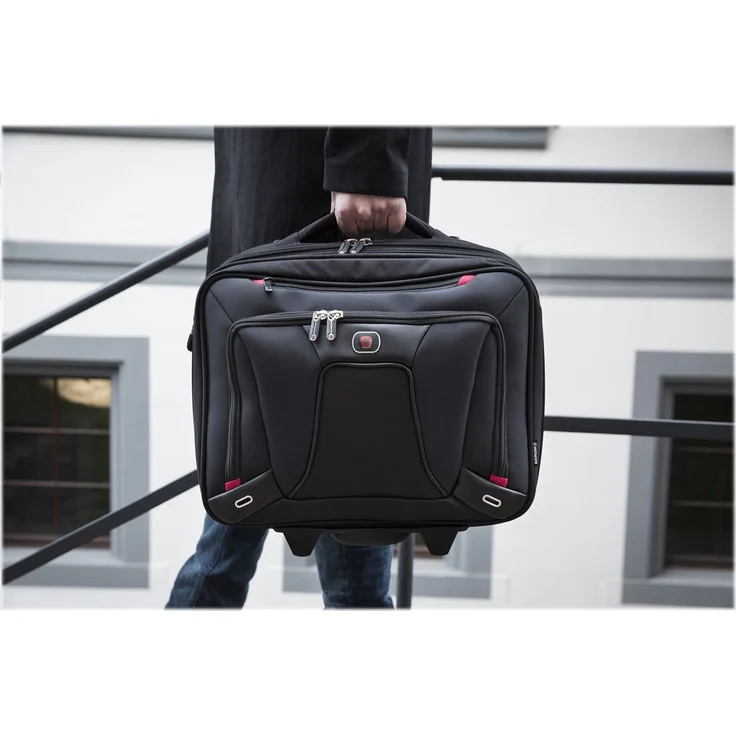Wenger 600664 Transfer erweiterbar auf Rädern Laptop Aktentasche, gepolsterte Laptopfach mit iPad-Tablet - eReader Tasche in schwarz {18 Liter} – Bild 8