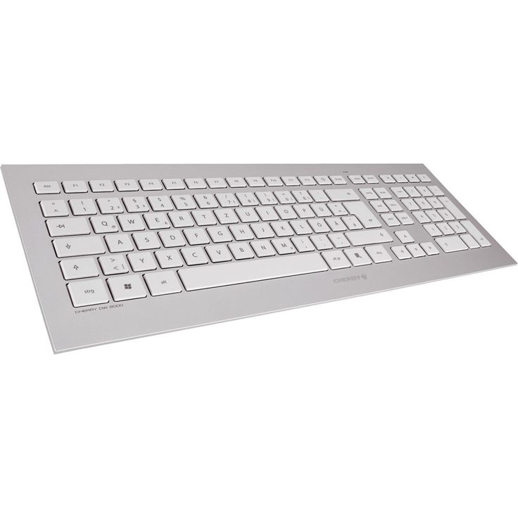 CHERRY DW 8000 - Tastatur-und-Maus-Set - kabellos - 2.4 GHz - QWERTZ - Deutsch - weiß, Silber (JD-0310DE) – Bild 3