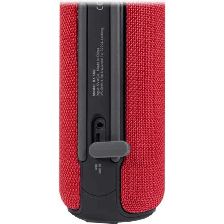 swisstone BX 500 Bluetooth Lautsprecher (Spritzwassergeschützt nach IPX4, Freisprechfunktion, X-Bass für satten Sound) rot-schwarz – Bild 4