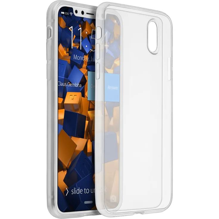 mumbi TPU Hülle Ultra Slim transparent für Apple iPhone X/Xs