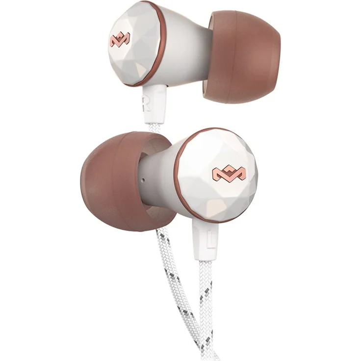House of Marley Nesta In-Ear Kopfhörer, Geräuschisolierung, akustische Balance, 6mm Treiber, integriertes Mikrofon mit 3 Steuerknöpfen, Premium Sound, verwicklungsfreies, umwebtes Kabel, hematite – Bild 2