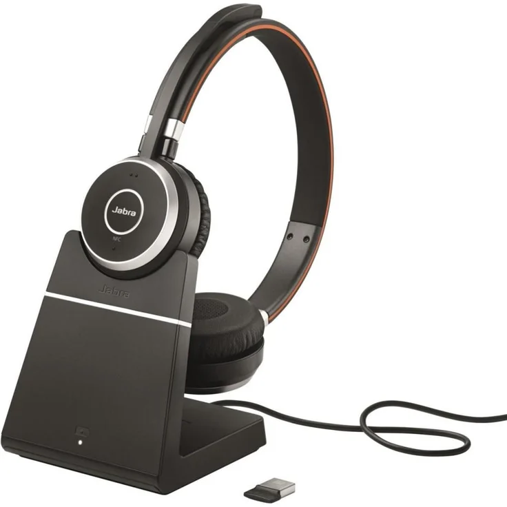 Jabra Evolve 65 MS Stereo Wireless-Bluetooth-Headset für PC-Smartphone-Tablet, telefonieren und Musik hören, Skype for Business zertifiziert, inkl. Ladestation – Bild 4
