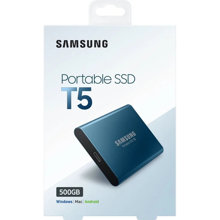 Samsung T5 MU-PA500 - Solid-State-Disk - verschlüsselt - 500 GB - extern (tragbar) - USB 3.1 Gen 2 (USB-C Steckverbinder) - 256-Bit-AES - Ocean Blue (MU-PA500B/EU) – Bild 11