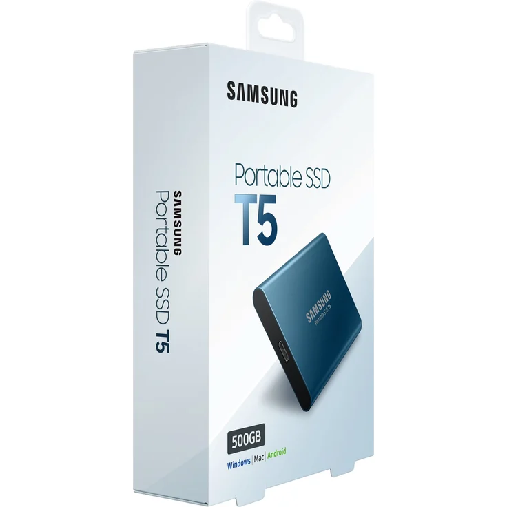 Samsung T5 MU-PA500 - Solid-State-Disk - verschlüsselt - 500 GB - extern (tragbar) - USB 3.1 Gen 2 (USB-C Steckverbinder) - 256-Bit-AES - Ocean Blue (MU-PA500B/EU) – Bild 12
