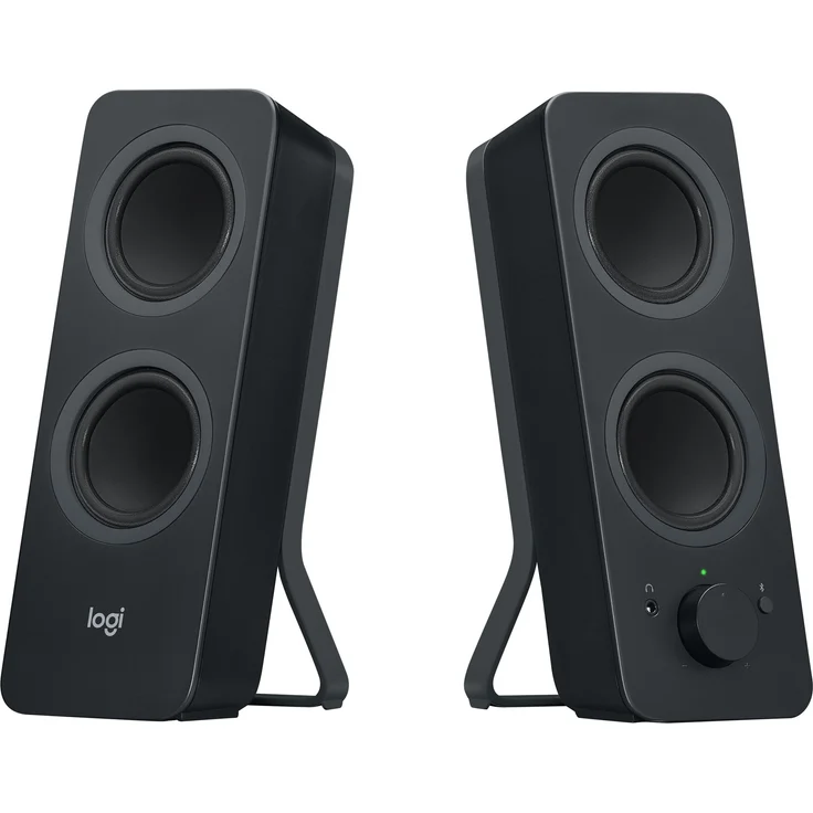 Logitech Z207 Kabellose PC-Lautsprecher, Bluetooth, Stereo Sound, 10 Watt Spitzenleistung, 3,5 mm Eingang, Kopfhörerbuchse, Easy-Switch Feature, EU Stecker, PC-TV-Tablet-Handy - schwarz – Bild 2