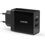Anker 24 W 2-Port USB Wandladegerät, schwarz (A2021313)