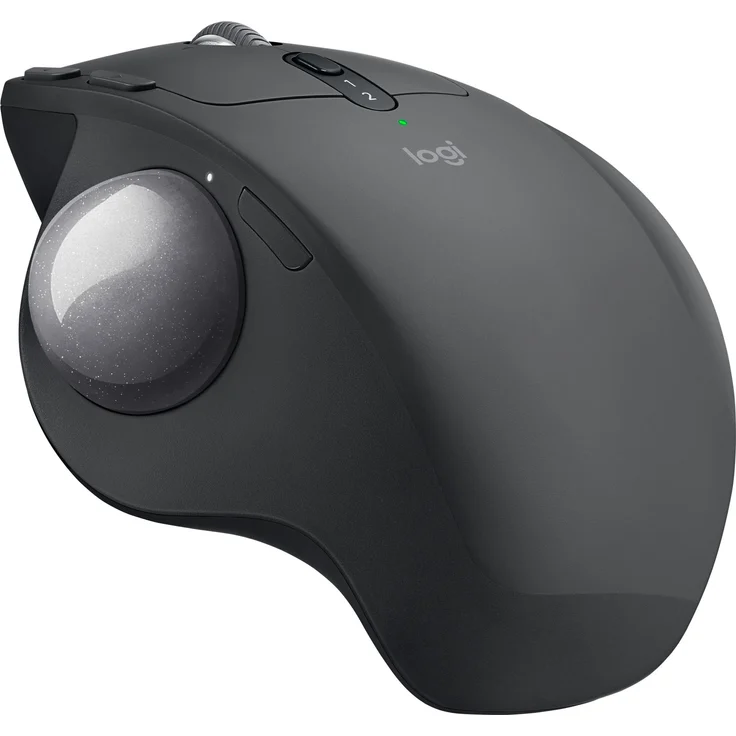 Logitech MX Ergo Kabellose Ergonomische Trackball-Maus, 2.4 GHz Verbindung via Unifying USB-Empfänger, 4-Monate Akkulaufzeit, Verstellbarer Winkel, Multi-Device, PC-Mac-iPadOS (910-005179) – Bild 2