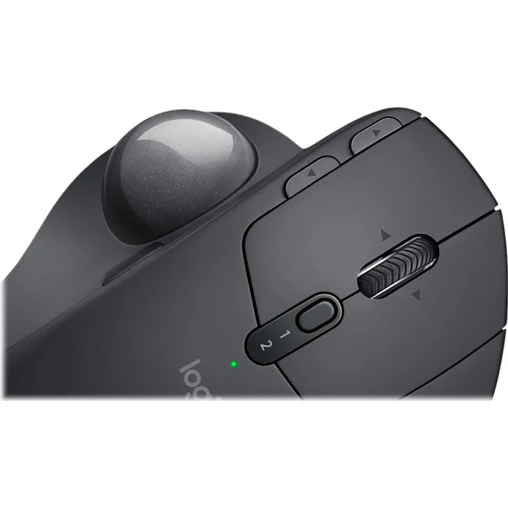 Logitech MX Ergo Kabellose Ergonomische Trackball-Maus, 2.4 GHz Verbindung via Unifying USB-Empfänger, 4-Monate Akkulaufzeit, Verstellbarer Winkel, Multi-Device, PC-Mac-iPadOS (910-005179) – Bild 11