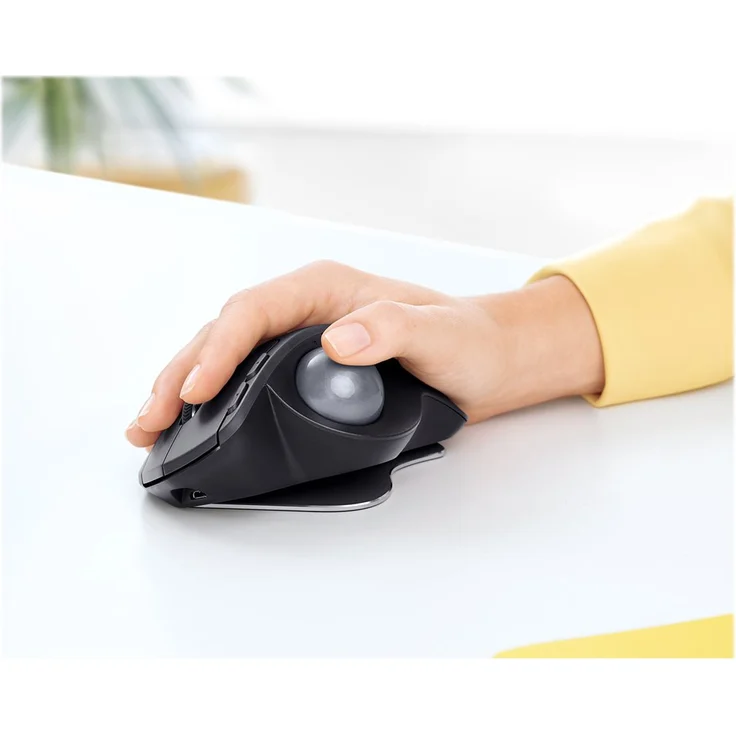 Logitech MX Ergo Kabellose Ergonomische Trackball-Maus, 2.4 GHz Verbindung via Unifying USB-Empfänger, 4-Monate Akkulaufzeit, Verstellbarer Winkel, Multi-Device, PC-Mac-iPadOS (910-005179) – Bild 15