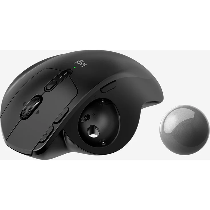 Logitech MX Ergo Kabellose Ergonomische Trackball-Maus, 2.4 GHz Verbindung via Unifying USB-Empfänger, 4-Monate Akkulaufzeit, Verstellbarer Winkel, Multi-Device, PC-Mac-iPadOS (910-005179) – Bild 8