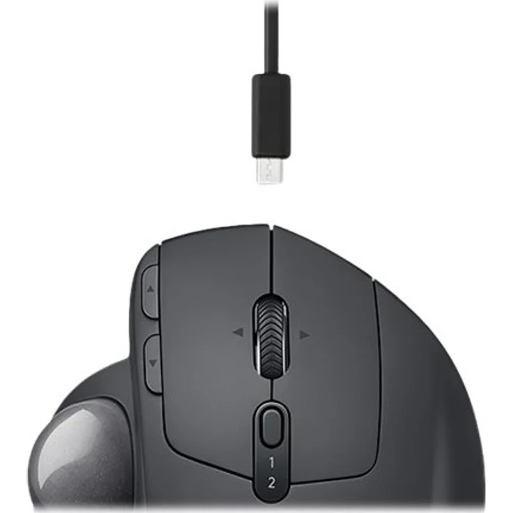 Logitech MX Ergo Kabellose Ergonomische Trackball-Maus, 2.4 GHz Verbindung via Unifying USB-Empfänger, 4-Monate Akkulaufzeit, Verstellbarer Winkel, Multi-Device, PC-Mac-iPadOS (910-005179) – Bild 7