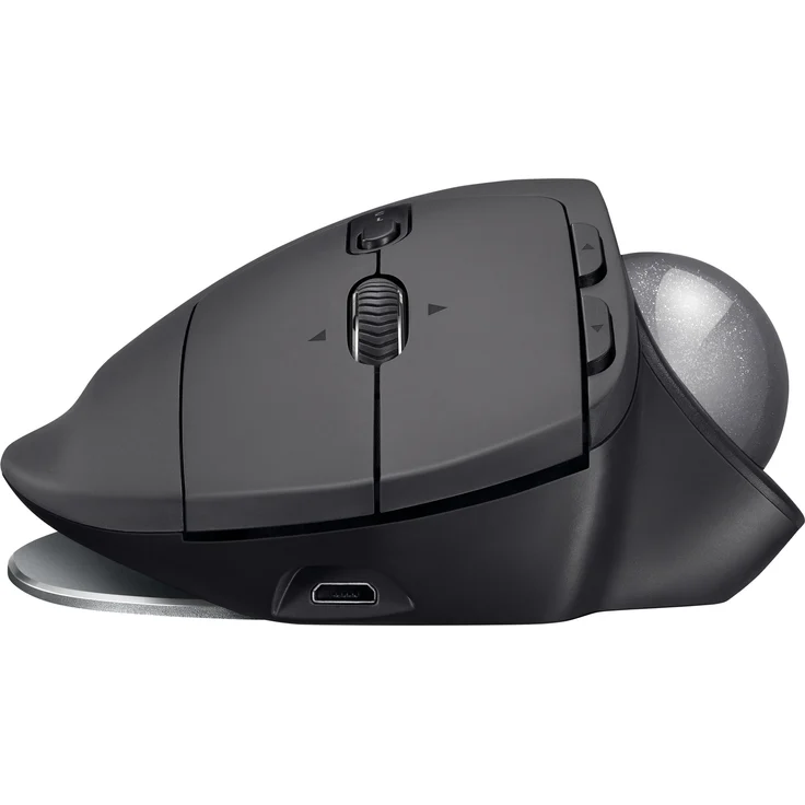 Logitech MX Ergo Kabellose Ergonomische Trackball-Maus, 2.4 GHz Verbindung via Unifying USB-Empfänger, 4-Monate Akkulaufzeit, Verstellbarer Winkel, Multi-Device, PC-Mac-iPadOS (910-005179) – Bild 3