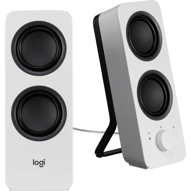 Logitech Z207 Kabellose PC-Lautsprecher, Bluetooth, Stereo Sound, 10 Watt Spitzenleistung, 3,5 mm Eingang, Kopfhörerbuchse, Easy-Switch Feature, EU Stecker, PC-TV-Tablet-Handy - weiß – Bild 2