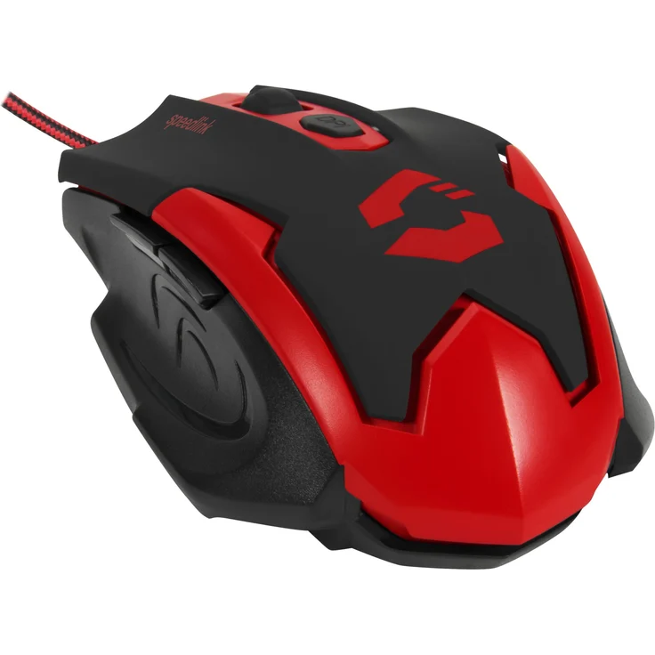 Speedlink XITO Gaming Mouse - 5 Tasten Maus für Büro, Home Office, mit dpi-Swtich bis zu 3200 dpi, Gummierte Oberfläche, Rutschfest, für PC, Notebook, Laptop, schwarz-rot – Bild 4
