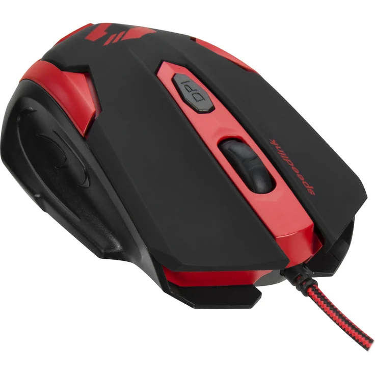 Speedlink XITO Gaming Mouse - 5 Tasten Maus für Büro, Home Office, mit dpi-Swtich bis zu 3200 dpi, Gummierte Oberfläche, Rutschfest, für PC, Notebook, Laptop, schwarz-rot – Bild 2