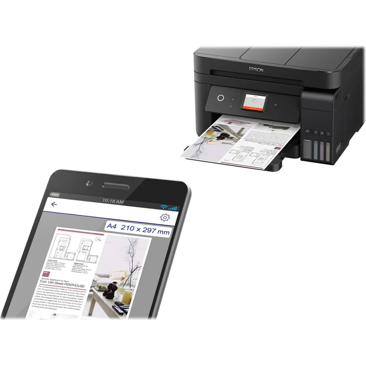 Epson EcoTank ET-4750 4-in-1 Tintenstrahl-Multifunktionsgerät (Drucker, Scanner, Kopierer, Fax) Auflösung: 1200 x 4800, USB, LAN, WLAN, Mobile Print, AirPrint, Wi-Fi Direct (C11CG19401) – Bild 9