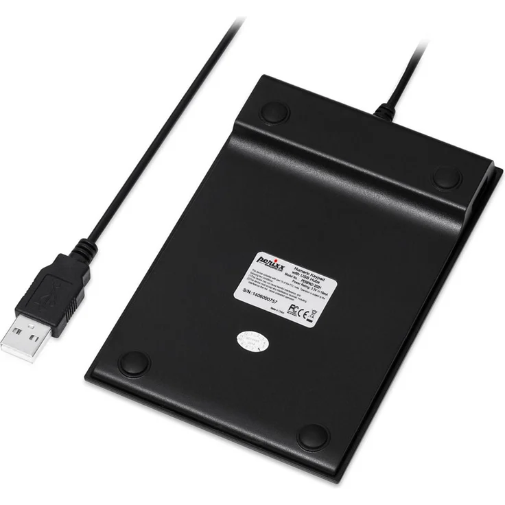 Perixx PERIPAD-202HB, Nummernblock für Laptop - USB - 2 Zusatz-USB-Hubs - Tab-Taste - Full Size 19 Tasten - große Zeichen - Leise Scherentasten - Schwarz – Bild 4