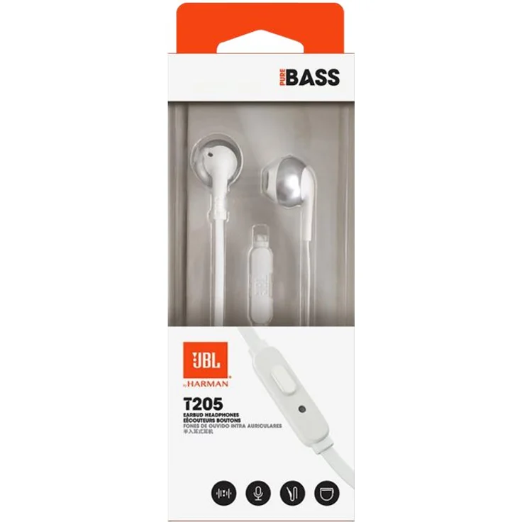 JBL Tune 205 In-Ear Kopfhörer mit Mikrofon, silber – Bild 6