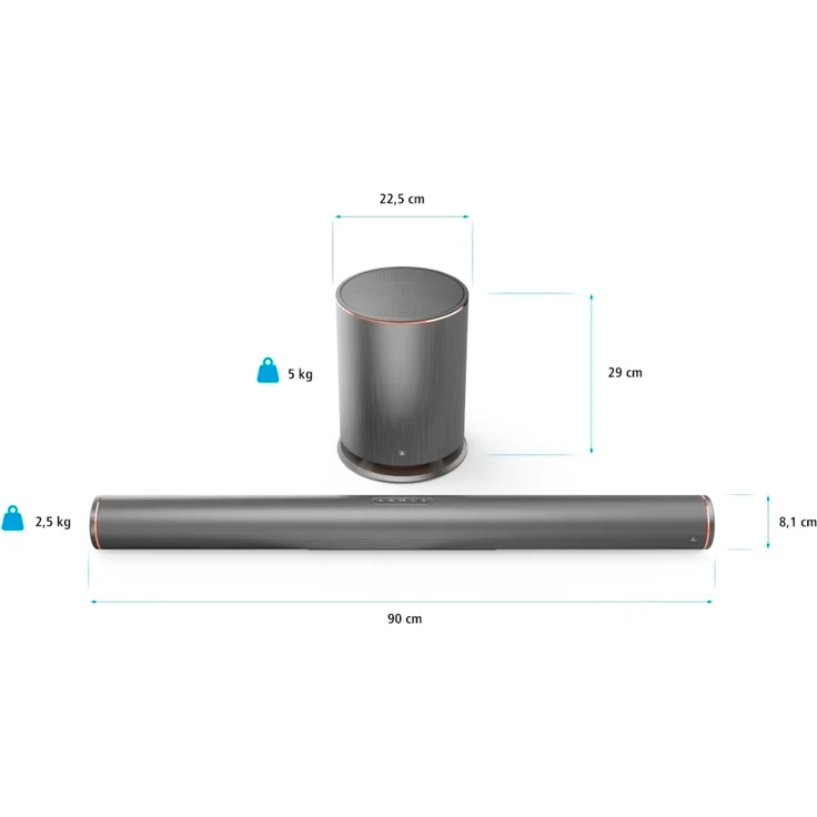Hama Sirium4000ABT 2.1 Soundbar mit Subwoofer, Amazon Alexa, kabellos/kabelgebunden, geeignet für TV, schwarz (2017) - Preisvergleich – Bild 15