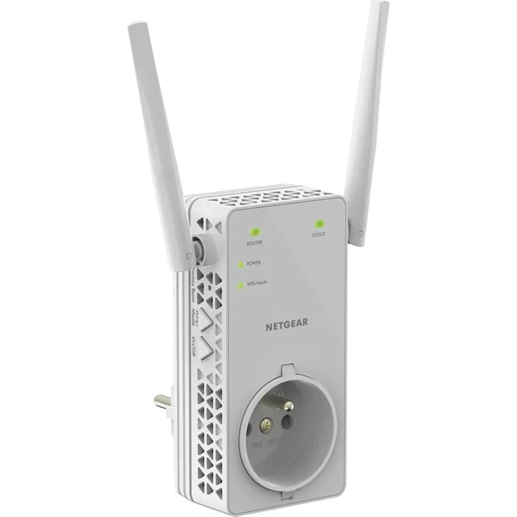 Netgear WLAN Repeater EX6130 WLAN Verstaerker & Super-Boost WiFi (integrierte Steckdose, AC1200 Dual Band, Abdeckung 2 bis 3 Räume & 20 Geräte, Geschwindigkeit bis zu 1200 MBit-s) – Bild 1