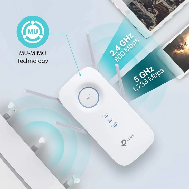 TP-Link RE650 AC2600 Dualband Gigabit WLAN Repeater (4x4 MU-MIMO, Beamforming, WiFi Extender, 2,4GHz und 5GHz gleichzeitig, Signalstärkeanzeige, AP Modus) – Bild 7
