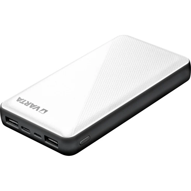 VARTA Power Bank Energy, 15000 mAh, mit 4 Anschlüssen (1x Micro USB, 2x USB A, 1x USB C), kompatibel mit Tablets & Smartphones, inkl. Micro USB Ladekabel, weiß – Bild 4