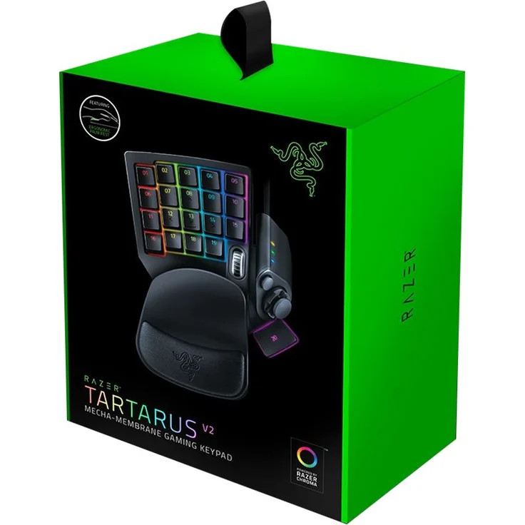 Razer Tartarus V2 - Tastenfeld - mit Scroll-Rädchen, 8-way directional thumbpad - hintergrundbeleuchtet - USB (RZ07-02270100-R3M1) – Bild 7