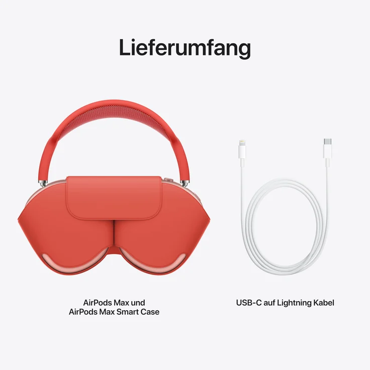 Apple AirPods Max, Siri Over-Ear-Kopfhörer mit Bluetooth, Mikrofon, Noise Cancelling, geeignet für iPhone, pink – Bild 7