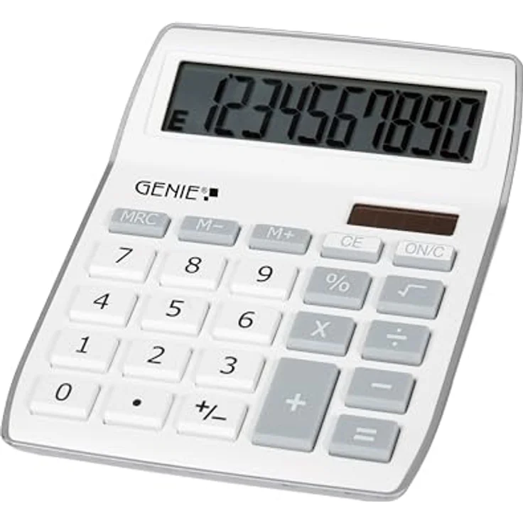 Genie 840 S 10-stelliger Tischrechner (Dual-Power (Solar und Batterie), kompaktes Design) silber – Bild 3